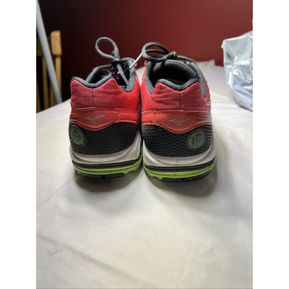 Mizuno Womens Wave Rider 16 Athletic Shoe Size 10 Red Black 8KN-30340 - Picture 4 of 8